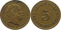 DEUTSCHES REICH JETON Wilhelm I. (1861-1888) 5 MARK LAUER -