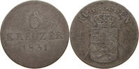 HESSEN KASSEL 6 KREUZER Wilhelm II. und Friedrich Wilhelm 1831-1847 -