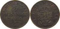 BRANDENBURG PREUSSEN 3 PFENNIG Friedrich Wilhelm IV. (1840-1861) -