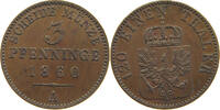 BRANDENBURG PREUSSEN 3 PFENNIG Friedrich Wilhelm IV. (1840-1861) -