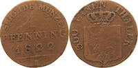 BRANDENBURG PREUSSEN PFENNIG 1822 A Friedrich Wilhelm III. (1797-1840) S 7.81 £  +  5.20 £ shipping