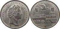 BAYERN MEDAILLE Ludwig I. (1825-1848) Auf die Eröffnung der Eisenbahnverbindung München-Augsburg -