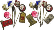 BADGES PINS GROUP OF 8 BADGES -