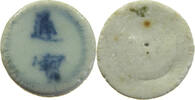 SIAM THAILAND TOKEN Siamese Gambling token Porzellan, PORCELAIN -