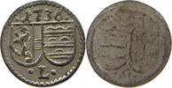 Salzburg Pfennig Leopold Anton Freiherr von Firmian, einseitig -