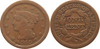 UNITED STATES OF AMERICA LARGE CENT Braided Hair -