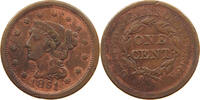 UNITED STATES OF AMERICA LARGE CENT Braided Hair -