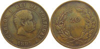 PORTUGAL 20 REIS CARLOS I. (1889-1908) -