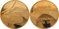 SCHWEIZ MEDAILLE 1980 SBB FLUGHAFENLINIE Z&Uuml;RICH ER&Ouml;FFNUNG UNC 8.59 &pound;  +  8.58 &pound; shipping