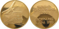 SCHWEIZ MEDAILLE 1980 SBB FLUGHAFENLINIE Z&Uuml;RICH ER&Ouml;FFNUNG UNC 8.59 &pound;  +  8.58 &pound; shipping