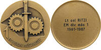 SCHWEIZ MEDAILLE 1981-1987 HUGUENIN DIVISION MECANISEE BRONZE VZ 12.88 &pound;  +  8.58 &pound; shipping