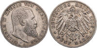 Kaiserreich, Württemberg 5 Mark Wilhelm II. (1891 bis 1918) - Kursmünze (1892-1913) -
