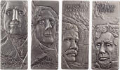 Barbados 4 x 5 Dollars 80 Jahre Mount Rushmore -