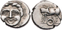 Mysien Hemidrachme Parion, Gorgoneion / Stier -