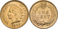 USA 1 Cent 1907 Indian Head Cent - Kursmünze (1864-1909) f.vz, Kratzer 8.67 £  +  13.00 £ shipping