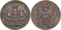 Kaiserreich, Hamburg 5 Mark 1903 J Kursmünze (1891-1913) ss, Rf. 52.02 £  +  13.00 £ shipping
