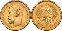 Russland, Zarenreich 5 Rubel 1898 АГ Nikolaus II. (1894-1917) ss-vz 429.14 £  +  13.00 £ shipping