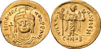 Byzanz Solidus 583-602 Mauricius Tiberius, Büste / Victoria mit Chrismon... 606.87 £  +  21.67 £ shipping
