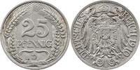 Kaiserreich 25 Pfennig 1910 D Kursmünze (1909-1912) ss 6.94 £ Tax included +  8.68 £ shipping