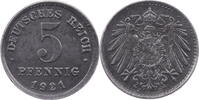 Kaiserreich 5 Pfennig Ersatzmünze des Ersten Weltkriegs -