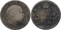Britisch-Indien 1/4 Rupie Edward VII. (1901-1910) -