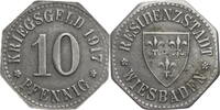 Wiesbaden (Hessen-Nassau) 10 Pfennig Residenzstadt Wiesbaden Kriegsgeld -