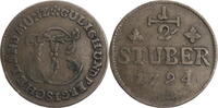 Jülich-Berg, Herzogtum ½ Stüber Karl Theodor (1742-1799) -