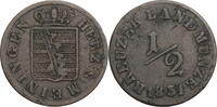Sachsen-Meiningen 1/2 Kreuzer Bernhard Erich Freund (1803-1866) - Kursmünze (1829-1832) -