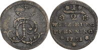 Würzburg 1/2 Pfennig Karl Philipp von Greiffenklau-Vollraths (1749-1754) -