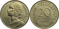 Frankreich, 5. Republik 20 Centimes Kursmünze (1962-2001) -