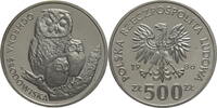 Polen, Volksrepublik 500 Zloty Endangered Nature - Owls -
