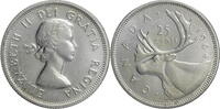Kanada 25 Cents 1964 Elisabeth II. (1952-2022) - Kursmünze (1959-1964) ss 8.68 £ Tax included +  8.68 £ shipping