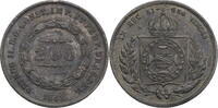 Brasilien 200 Reis Pedro II. (1831-1889) - Kursmünze (1854-1867) -