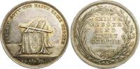 Deutschland Silbermedaille Kreuz und Gesetzestafeln auf Altar / Bibelzitat in Kranz -