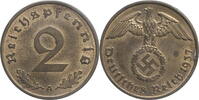 Drittes Reich 2 Reichspfennig 1937 A Kursmünze (1936-1940) vz+, Fleck 6.07 £ Tax included +  8.68 £ shipping