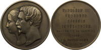 Frankreich Medaille Napoleon III. (1852-1870) auf seine Vermählung mit Eugenie de Montijo -