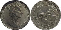 Isle of Man 1 Crown Elisabeth II. (1952-2022) – Fußballweltmeisterschaft 1986 in Mexiko -