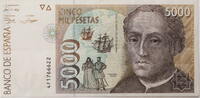 Spanien 5000 Pesetas Serienschein -
