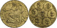 Großbritannien Medaille George V. umgeben von Brustbildern der 6 Alliierten in Uniform -