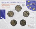 Bundesrepublik Deutschland 5 x 2 Euro 250. Geburtstag von Helmut Schmidt -