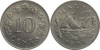 Malta 10 Cents Kursmünze (1974-1981) -