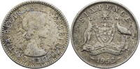 Australien Six Pence Elisabeth II. (1952-2022) - Kursmünze (1953-1954) -
