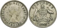 Australien Six Pence Elisabeth II. (1952-2022) - Kursmünze (1955-1963) -