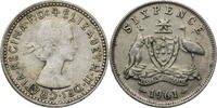 Australien Six Pence Elisabeth II. (1952-2022) - Kursmünze (1955-1963) -