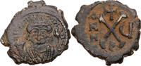 Byzanz Decanummium (10 Nummi) Mauricius Tiberius, Antiochia, Büste / Wert und Jahr -