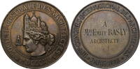 Frankreich Medaille Medaille auf den 3. internationalen Architektenkongress 1889 -
