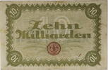 Barmen 10000000000 Mark Gutschein über 10 Milliarden Mark -