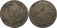 Frankreich, 1. Republik 2 Decimes Kursmünze (1795-1796) -