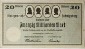 Ludwigsburg 20000000000 Mark Gutschein über Zwanzig Milliarden Mark -