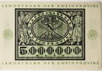 Rheinprovinz 5000000 Mark Serienbanknote -
